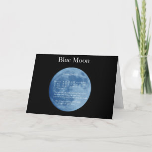 Blue Moon Birthday Card