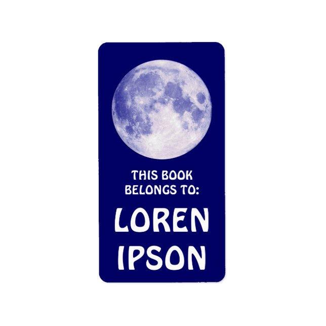 Blue Moon - Book Plate Label (Front)