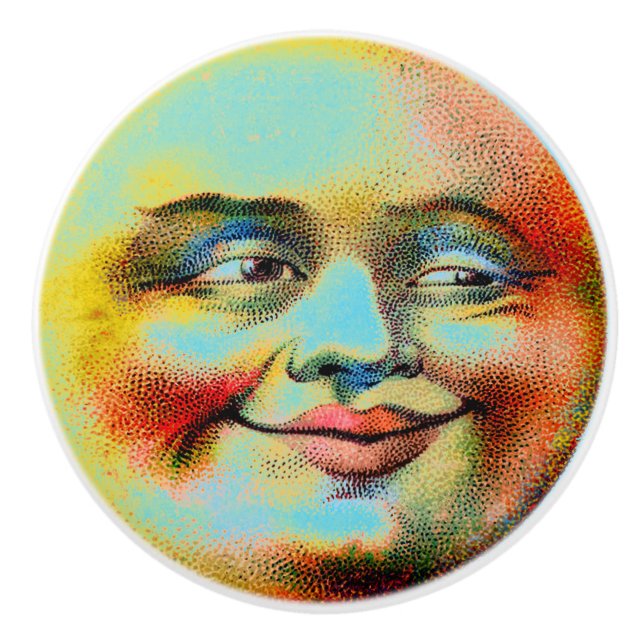 Blue Moon Ceramic Knob (Front)