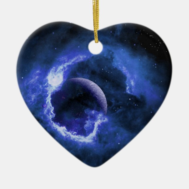 Blue Moon Ceramic Tree Decoration (Front)