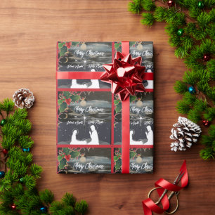 Blue Moon Christmas Nativity Gift Wrap