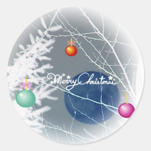 Blue Moon Christmas Sticker