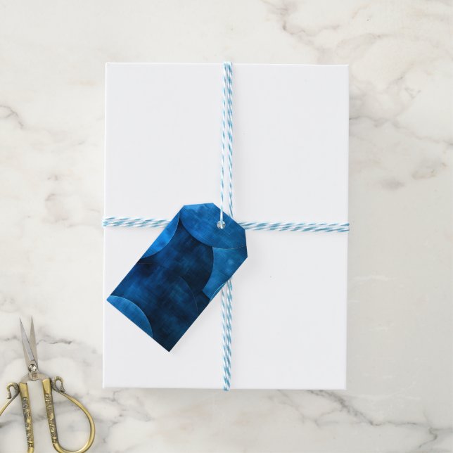 Blue Moon Circles Gift Tags (With Twine)