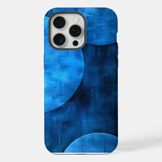 Blue Moon Circles iPhone Case (Back)