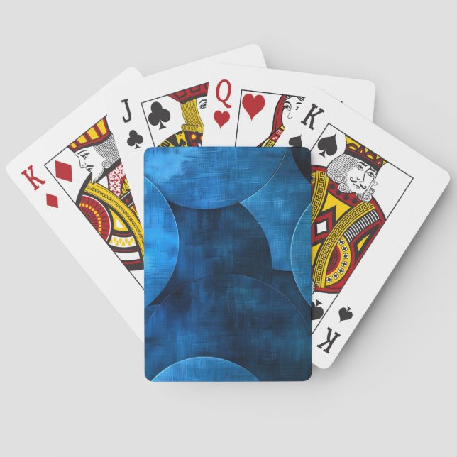 Blue Moon Circles Playing Cards (Back)