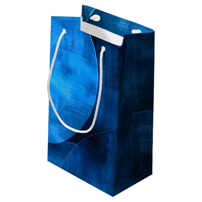 Blue Moon Circles Small Gift Bag (Back Angled)