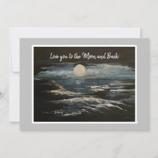 Blue Moon Flat Birthday Note Card