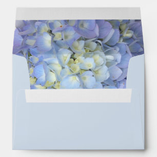 Blue Moon Floral Hydrangea Address Template A7 Envelope