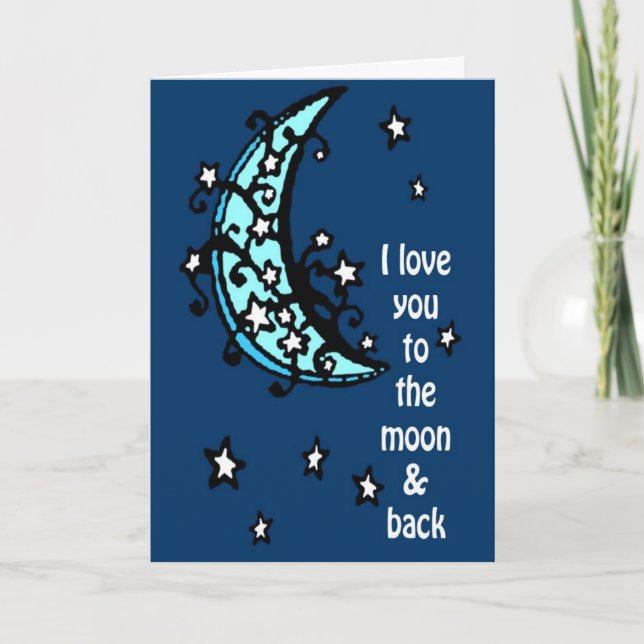 Blue Moon Greeting Card (Front)