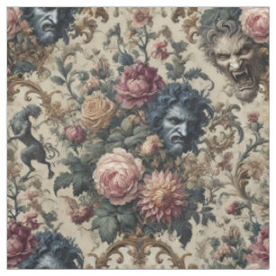Blue Moon Grimoire – Gothic Statement Tile Fabric