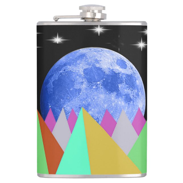 Blue Moon Hip Flask (Front)