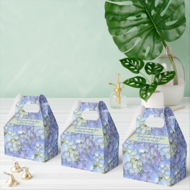 Blue Moon Hydrangea Floral Wedding Thank You Favour Box (Multiple)