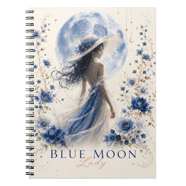 Blue Moon Lady Light Version Premium Notebook  (Front)