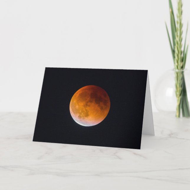 Blue Moon Lunar Eclipse | Washington State Card (Front)
