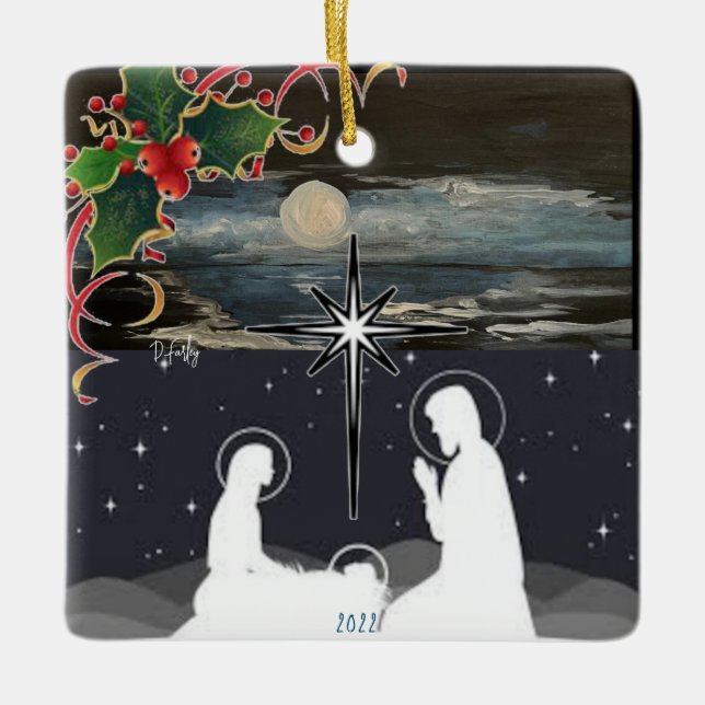 Blue Moon Nativity ornament (Front)