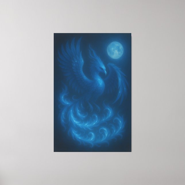 Blue Moon Phoenix · Fine Art Canvas Print (Front)