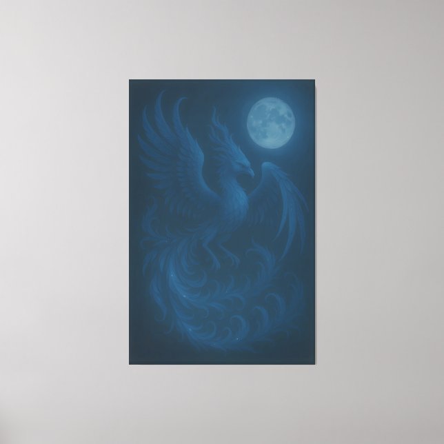 Blue Moon Phoenix · Fine Art Canvas Print (Front)