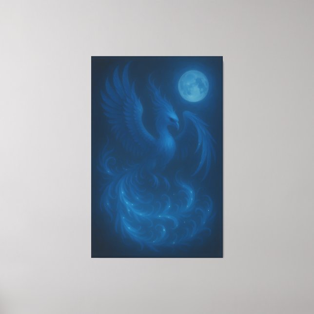 Blue Moon Phoenix · Fine Art Canvas Print (Front)