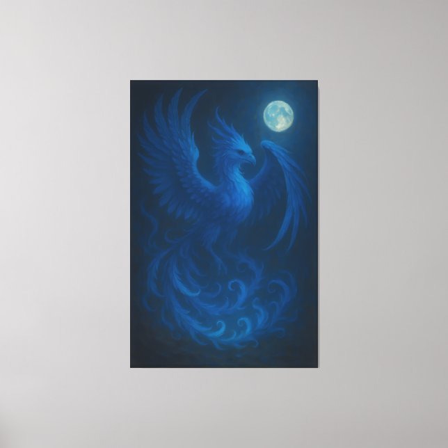 Blue Moon Phoenix · Fine Art Canvas Print (Front)