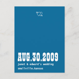 Blue Moon Save the Date Announcement Postcard