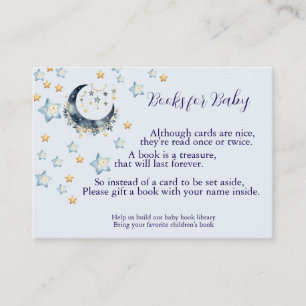 Blue Moon Stars Book for Baby Shower Enclosure Card