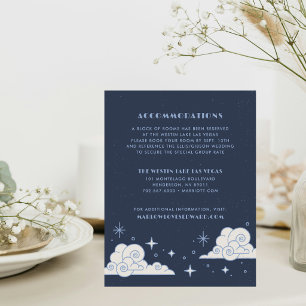 Blue Moon & Stars Celestial Wedding Enclosure Card