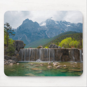 Blue Moon Valley Jade Dragon Snow Mountain Mouse Pad