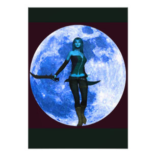 Blue Moon Warrior Photo Print