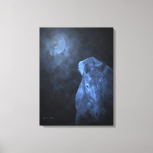 Blue Moon wrapped canvas
