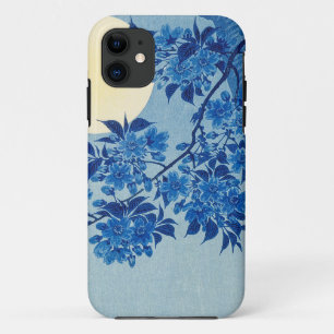 Blue Moonlit Tree: Japanese Cherry Blossom Night Case-Mate iPhone Case