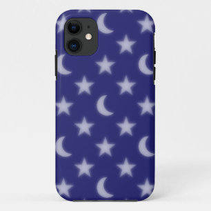 Blue moons and stars pattern Case-Mate iPhone case
