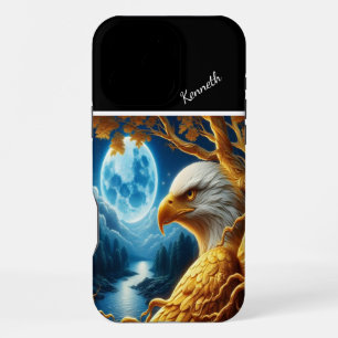 Blue Moon's Eagle Silhouette River iPhone 16 Pro Max Case