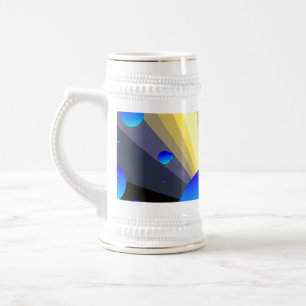 Blue Moons Gold Trim Stein