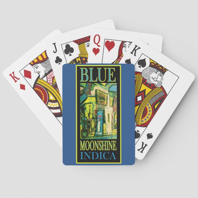 BLUE MOONSHINE INDICA PLAYING CARDS (Back)