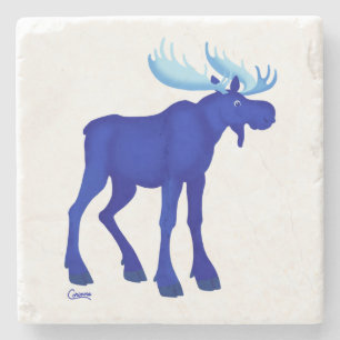 Blue Moose L - Marble Coaster