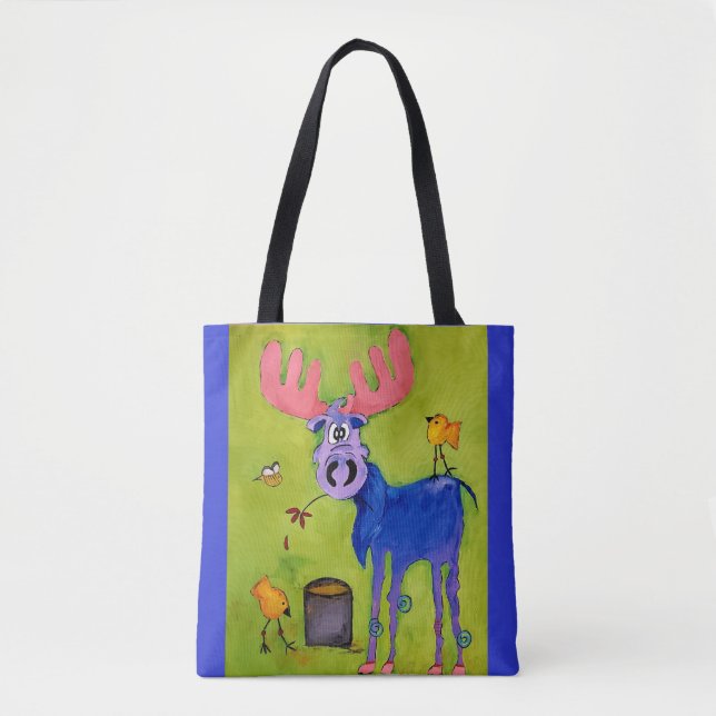 Blue Moose Lunch Tote Bag (Front)