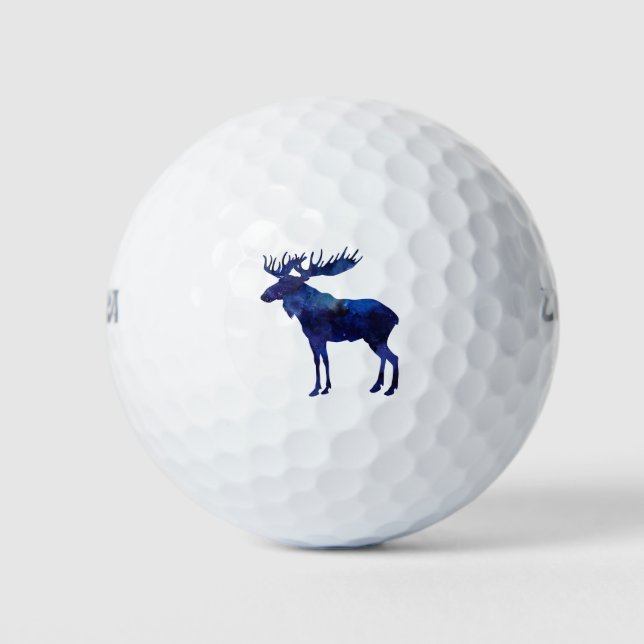 Blue Moose Silhouette Golf Balls (Front)