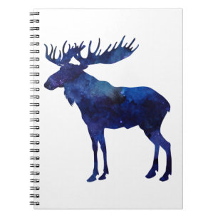 Blue Moose Silhouette Notebook