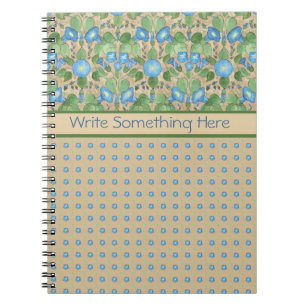 Blue Morning Glory, Flower Polkas Spiral Notebook