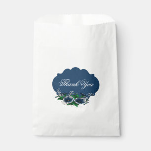 Blue Morning Glory Wedding Favour Bag