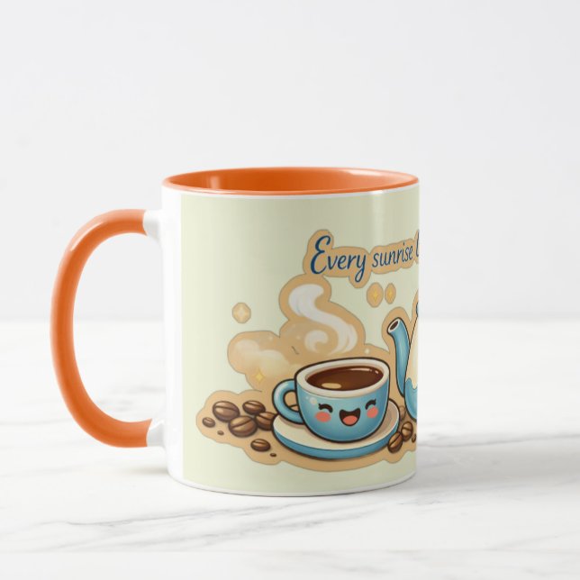 Blue Morning Harmony | Sunrise Inspiration Mug Wra (Left)