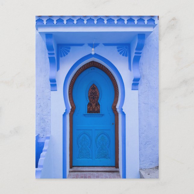 Blue Moroccan Door Postcard (Front)