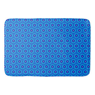 Blue Moroccan Rose Tile Bath Mat