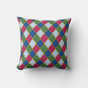 Blue Moroccan Tile Cushion