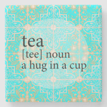 Blue Moroccan Tile Tea Time Hug in a Cup