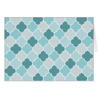 Blue Moroccan Trellis, Latticework, Quatrefoil