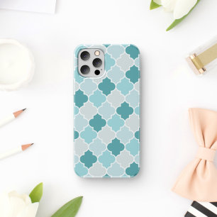 Blue Moroccan Trellis, Latticework, Quatrefoil Case-Mate iPhone Case