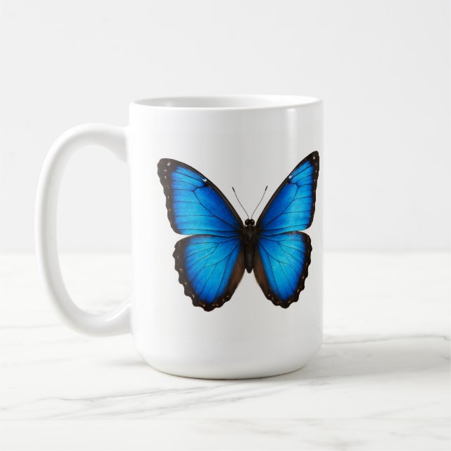 Blue Morpho Brilliance Coffee Mug (Left)