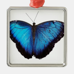 Blue Morpho Butterflie Metal Tree Decoration