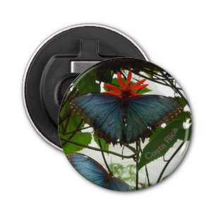 Blue Morpho Butterflies Cust. Bottle Opener